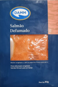 Filé de salmão defumado fatiado 80g